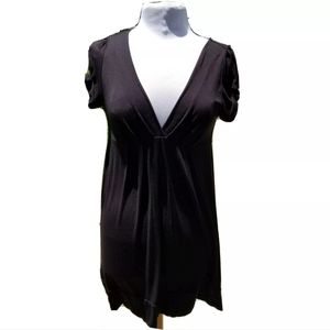 Timing Womens Dress Black sz Large V Neck Top